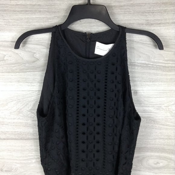 Charles Henry Belted and Flare Eyelet Midi Dress - Picture 3 of 6